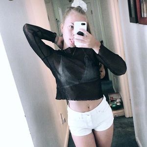 Brandy Melville black glitter long sleeve